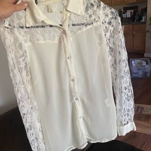 Womens Roper off white blouse size S